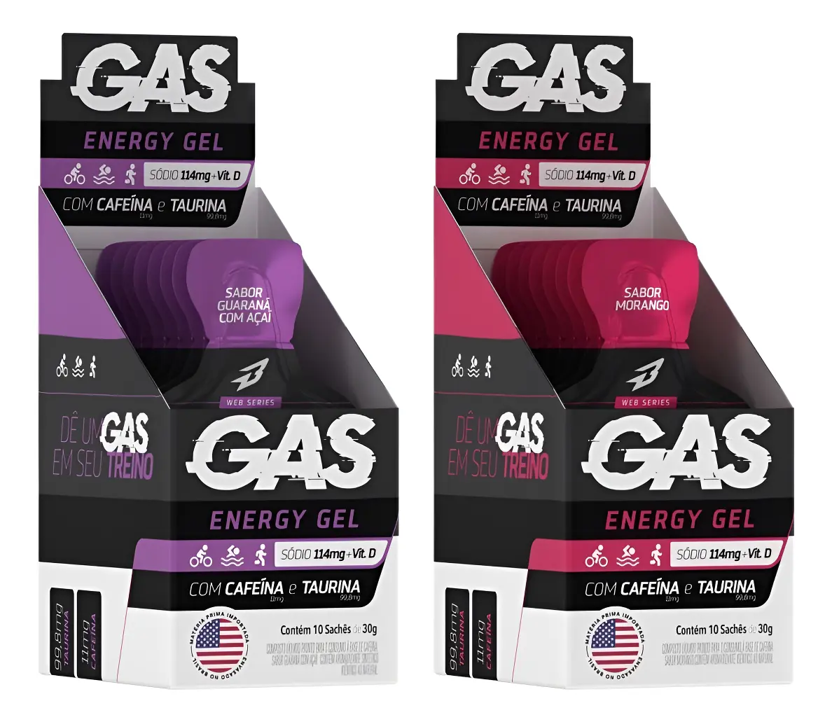 Kit 2 Caixas Gas Energy Gel Bodyaction (40 sachês)