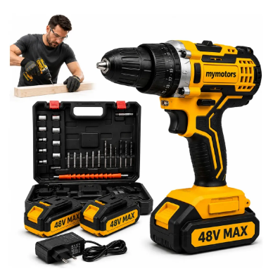 Parafusadeira MyMotors 48V com 2 baterias e maleta