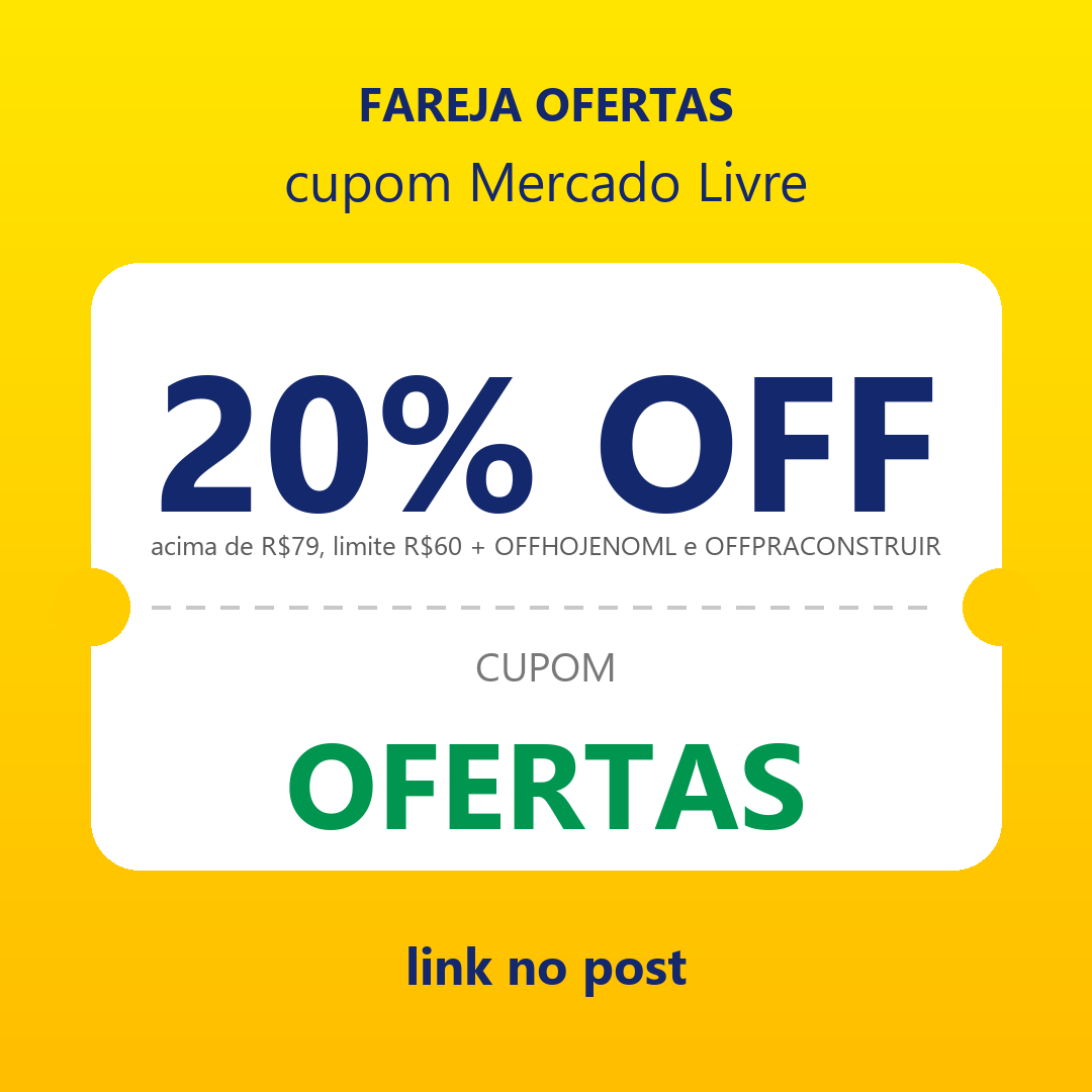 Mais cupons do Mercado Livre saindo agora