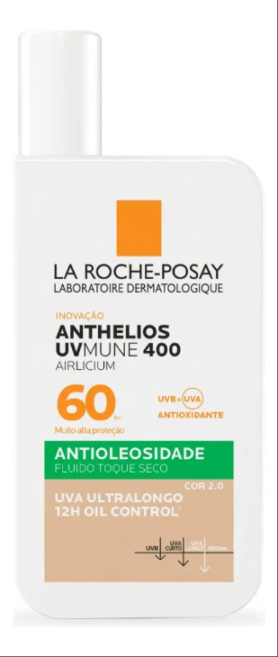 Protetor Solar La Roche-Posay Anthelios UVMune 400 Airlicium FPS 60 cor 2.0 40ml