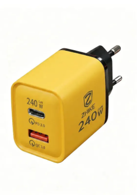 Carregador de Parede Turbo GaN ZHIKE (USB-C + USB-A, bivolt)