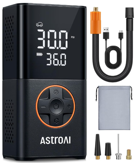 Compressor de Ar Portátil AstroAI L7 (calibrador de pneu digital)