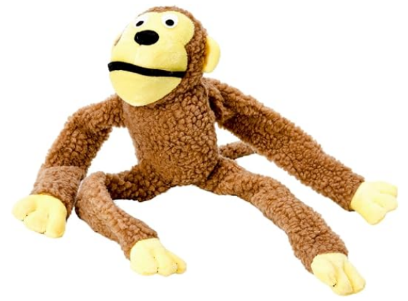 Brinquedo Macaco Chalesco de pelúcia para cães