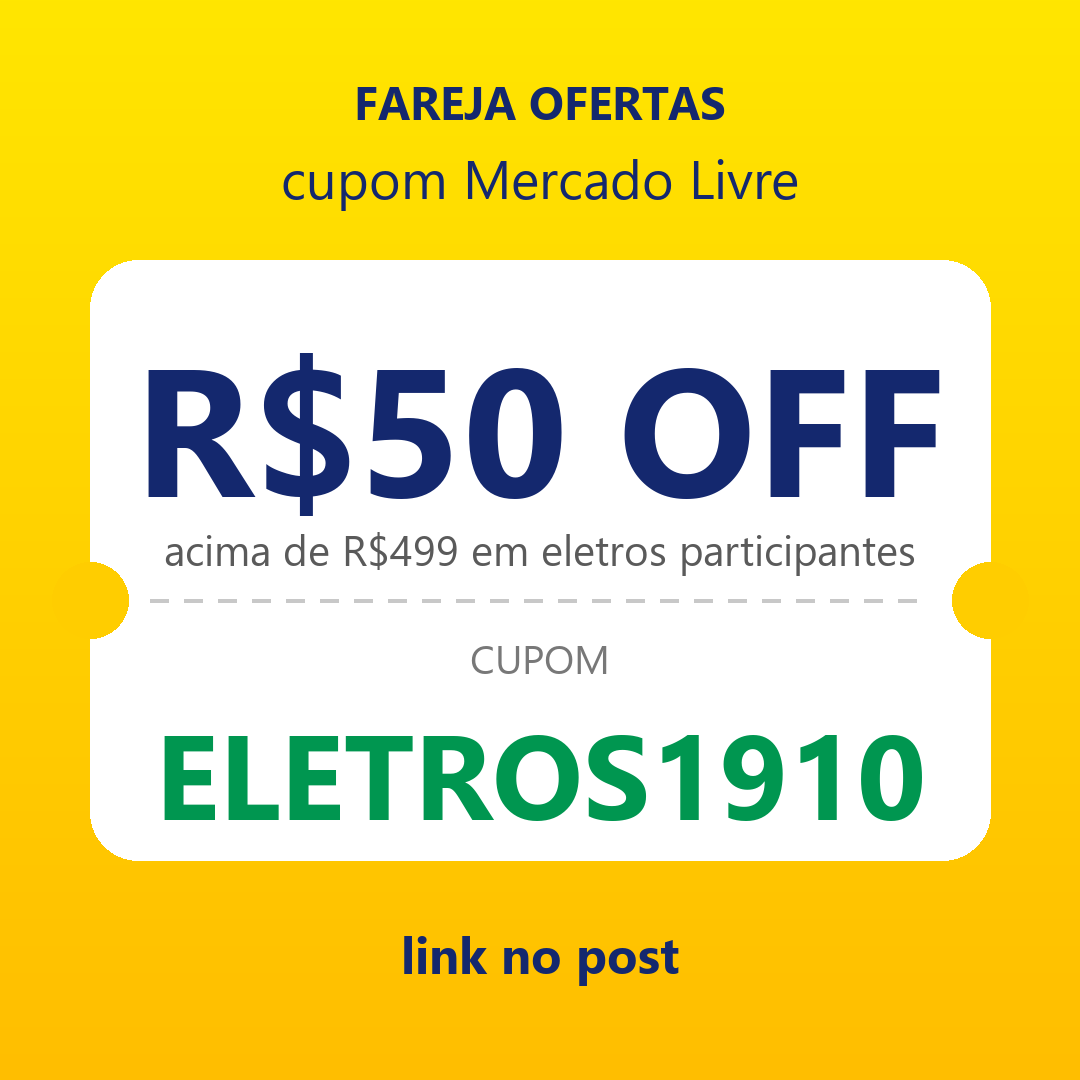Cupom pra quem tá de olho num eletro novo, coisa fina
