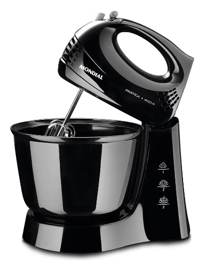 Batedeira Prática Mondial 400W B-44-B (preta)
