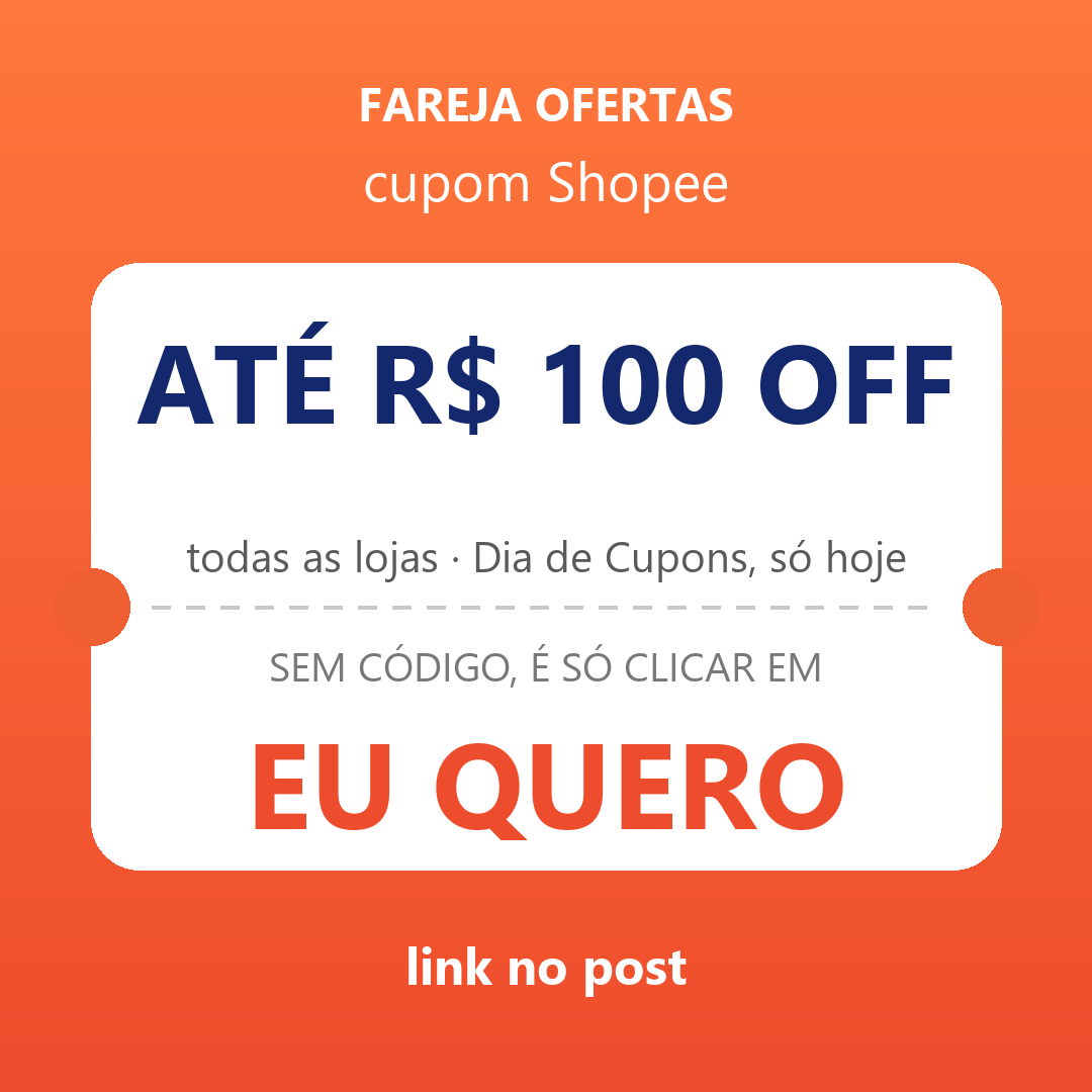 Dia de Cupons na Shopee e é só hoje, vai logo!!